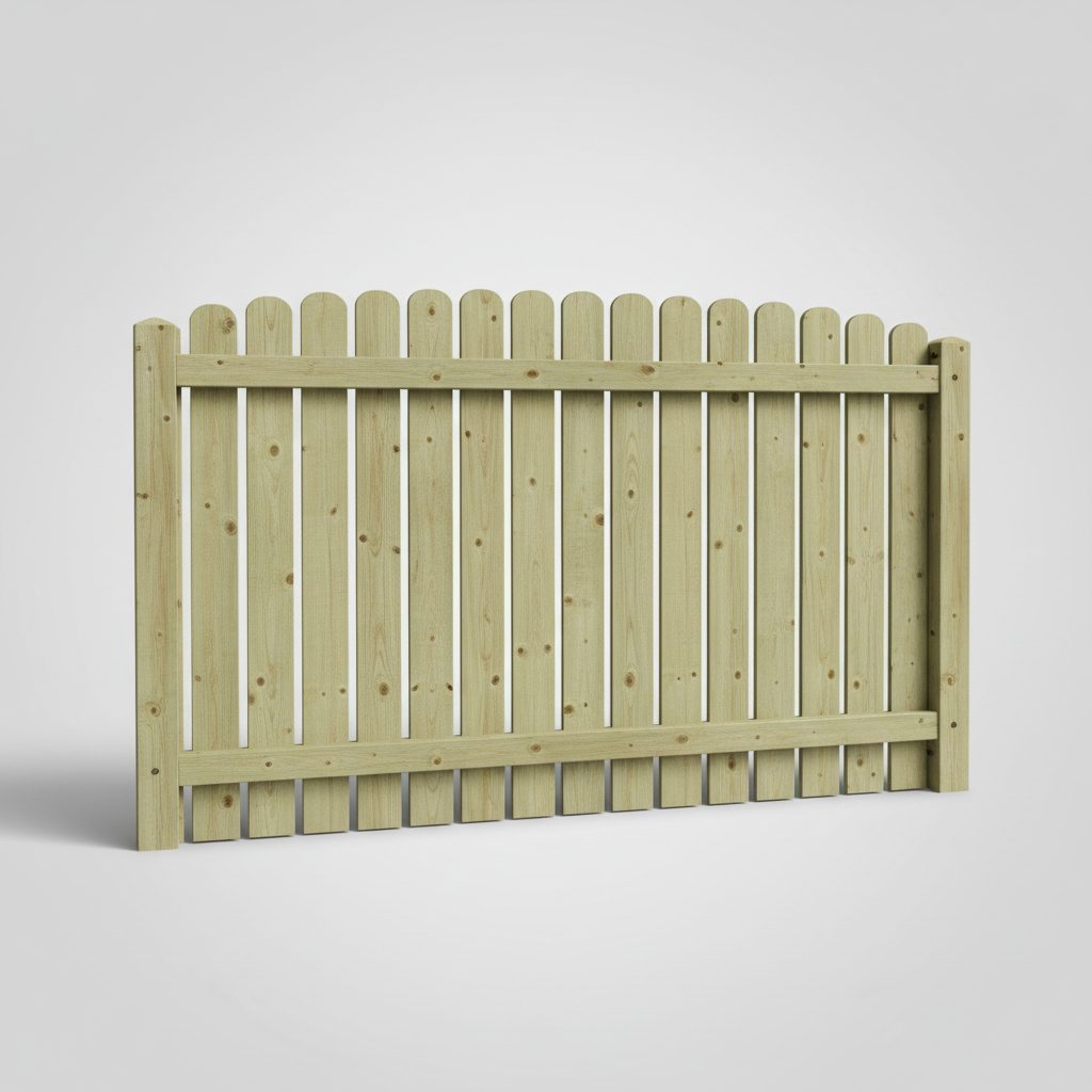 Timber Fence Panels 1.8m × 2.4m (Colonial Top) — Brisbane timber fencing supply