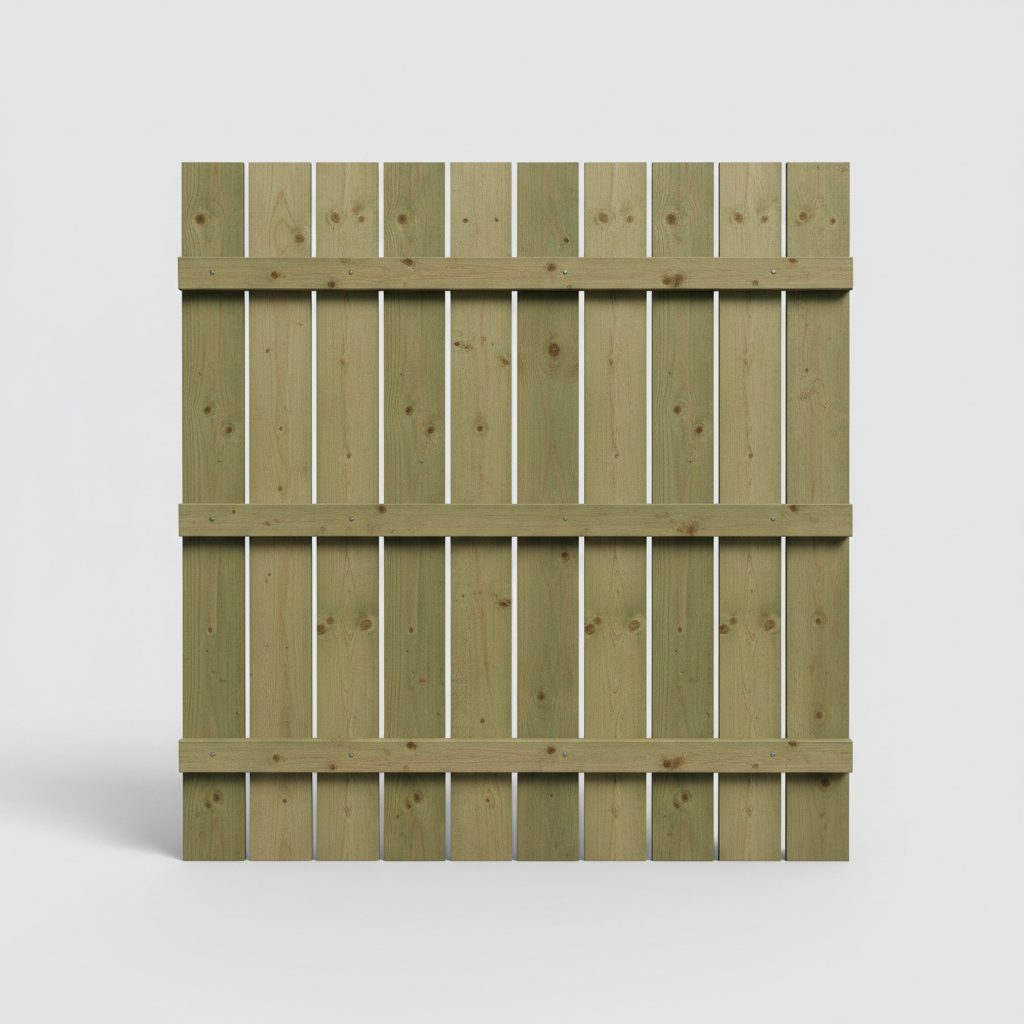 Timber Fence Panels 1.8m × 2.4m (Flat Top) — Brisbane timber fencing supply