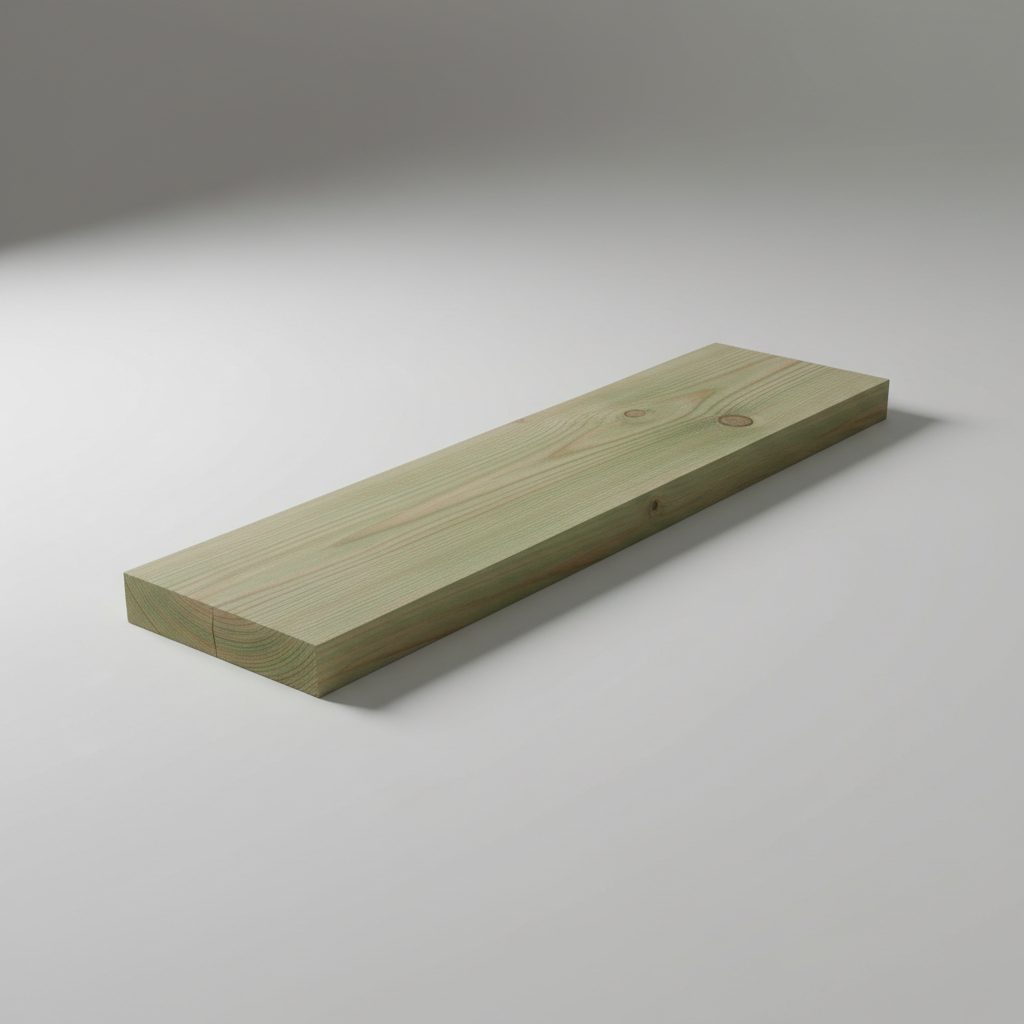 Timber Pine Sleeper 2.4m × 200 × 75mm Natural pine (treated green) — Brisbane timber sleepers supply