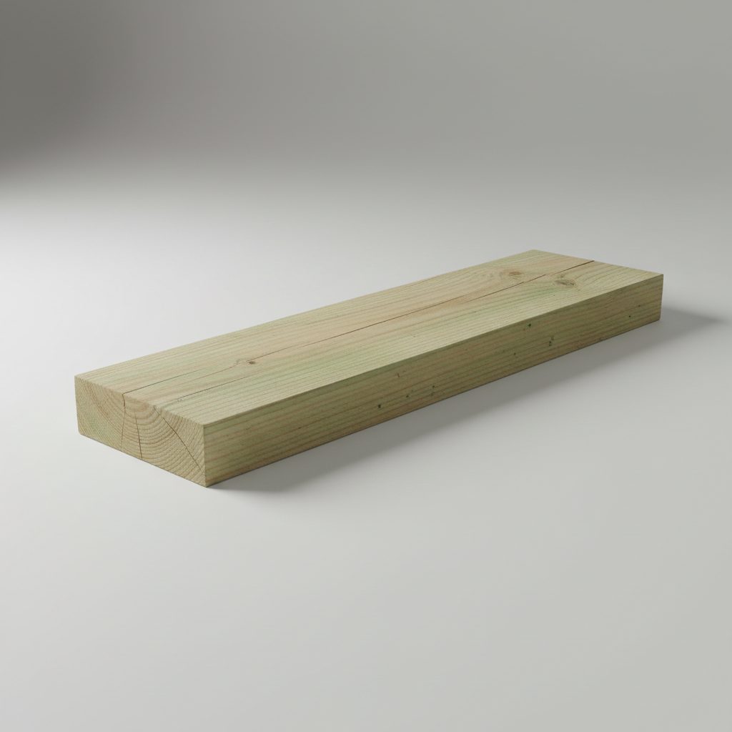 Timber Pine Sleeper 3.0m × 200 × 75mm Natural pine (treated green) — Brisbane timber sleepers supply